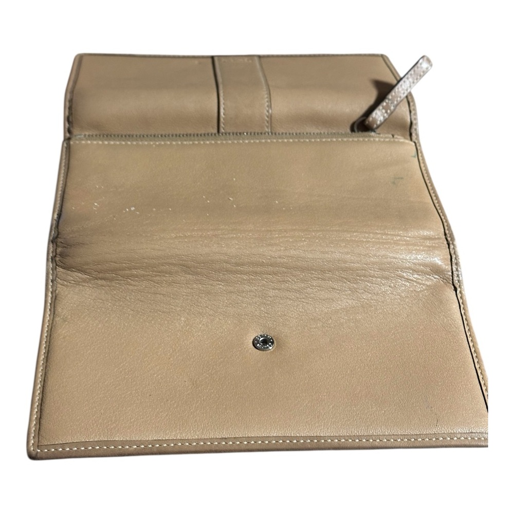 Coach Leatherware Est. 1941. light tan Leather  Wallet  # X 0010 very soft. - Picture 8 of 11